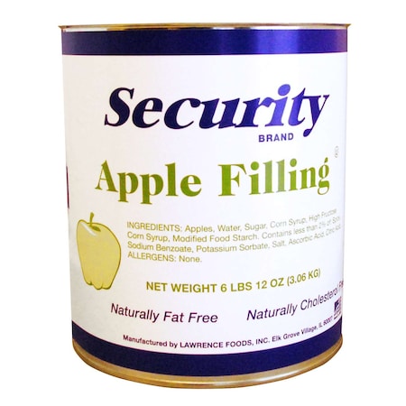 Security Fat Free Apple Filling Can 108 Oz., PK6